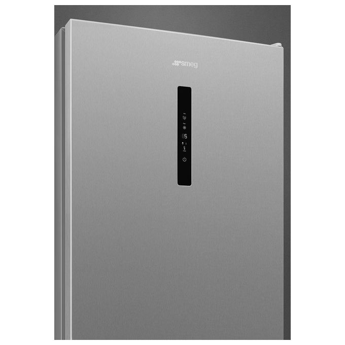 Smeg RC18XDNE – Frigorifero Combinato 300 L, Total No Frost + MultiFlow + Display, ( 185 × 60 × 65 cm), Inox