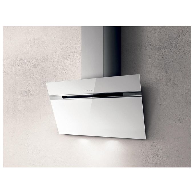 Elica STRIPE WH-A-80 Cappa a parete aspirante Pulsantiera elettronica 80 cm Classe energetica B 757 m3-h Vetro Bianco PRF0164805