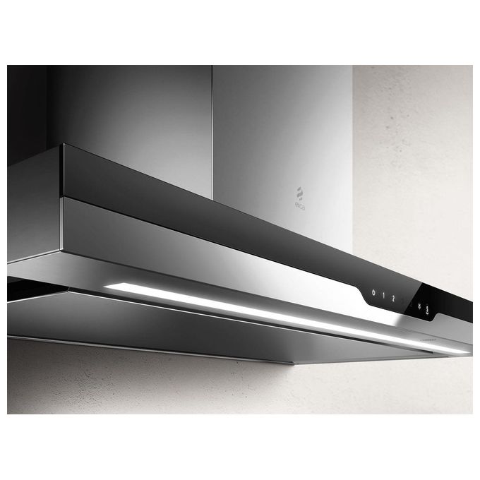 Elica METEORITE IX-A-90 PRF0147272 Cappa a Parete Classe energetica A 3 Velocita' Aspirante Touch Control Illuminazione LED 90 cm Inox-Vetro Nero
