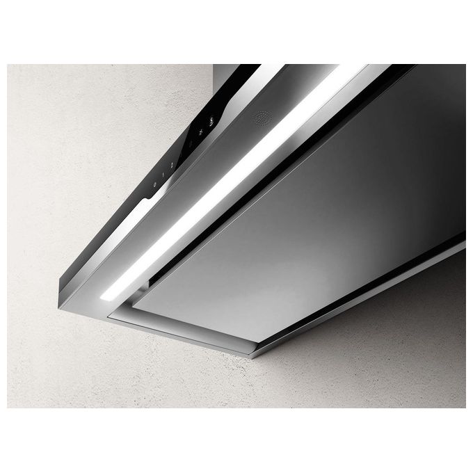 Elica METEORITE IX-A-90 PRF0147272 Cappa a Parete Classe energetica A 3 Velocita' Aspirante Touch Control Illuminazione LED 90 cm Inox-Vetro Nero
