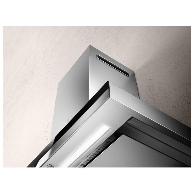 Elica METEORITE IX-A-90 PRF0147272 Cappa a Parete Classe energetica A 3 Velocita' Aspirante Touch Control Illuminazione LED 90 cm Inox-Vetro Nero