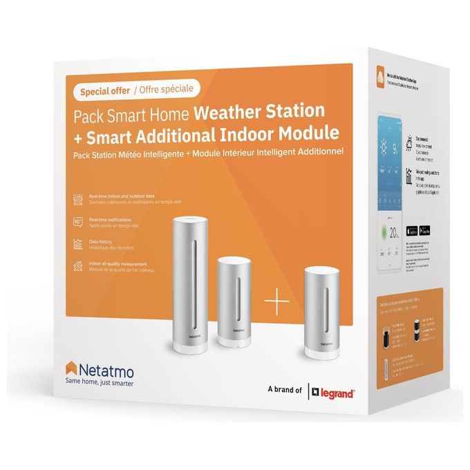 Netatmo Stazione Meteo Intelligente + Modulo Interno Aggiuntivo