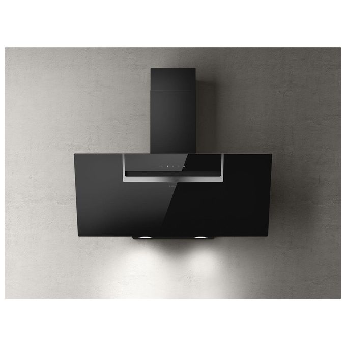 Elica SHEEN-S BL-A-90 Cappa a parete aspirante Comandi touch control 90 cm Classe energetica A 650 m3-h Vetro nero PRF0166929