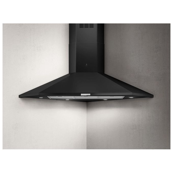 Elica ACUTA BL-F-100 Cappa a Parete ad Angolo Classe energetica A 3 Velocita' Filtrante 100 cm Nero