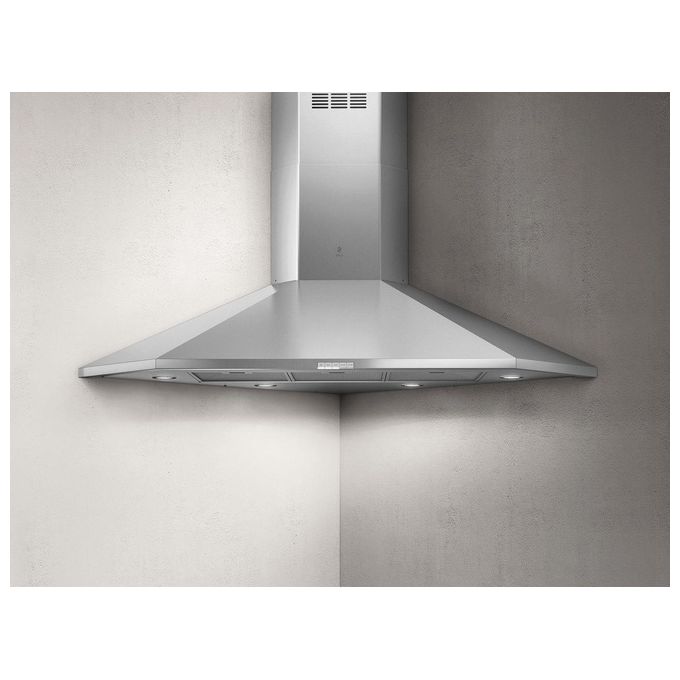 Elica ACUTA IX-F-100 Cappa a Parete ad Angolo Classe energetica A 3 Velocita' Filtrante Portata 625 m³-h 100 cm Inox