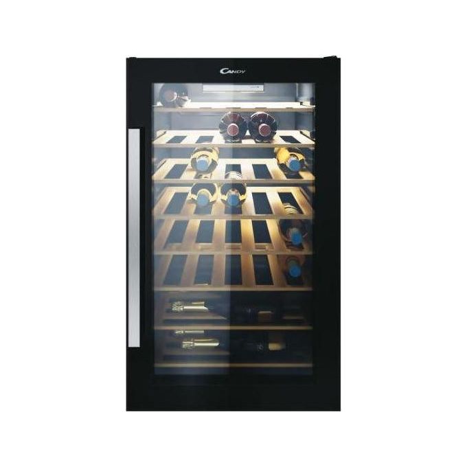 Candy CWC 154 EEL-N Vino Cantina 41 Bottiglie Classe energetica G (A) 6 ripiani in Legno + 1 wine rack Wifi 85 cm Nero
