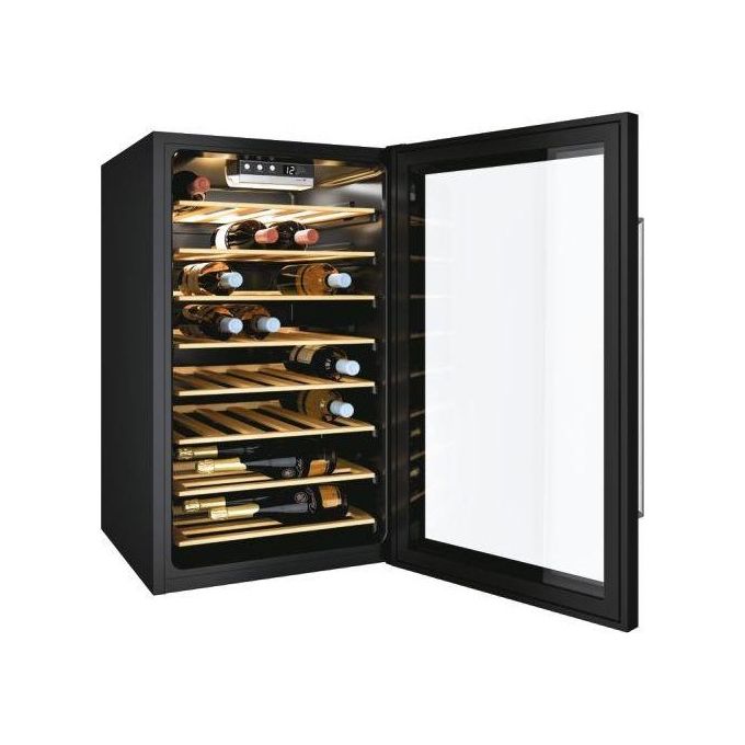 Candy CWC 154 EEL-N Vino Cantina 41 Bottiglie Classe energetica G (A) 6 ripiani in Legno + 1 wine rack Wifi 85 cm Nero