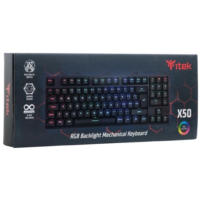 ITek X50 Tastiera Gaming Meccanica Usb Italiano Nero