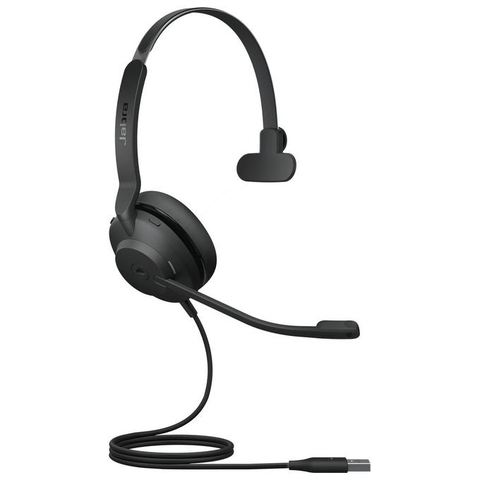 JABRA Evolve2 30 Auricolare Cablato a Padiglione per Ufficio USB Tipo A Nero Ottimo per Comunicazioni VoIP