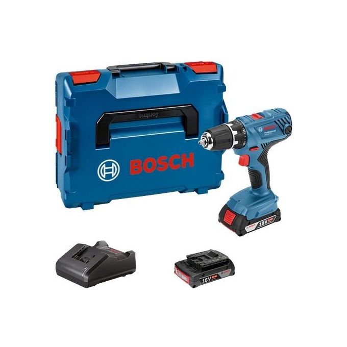 Bosch GSR 18V-21 Trapano Avvitatore 55NM con 2 Batterie da 20 Ah Caricatore Gal 18 V-20 L-Case