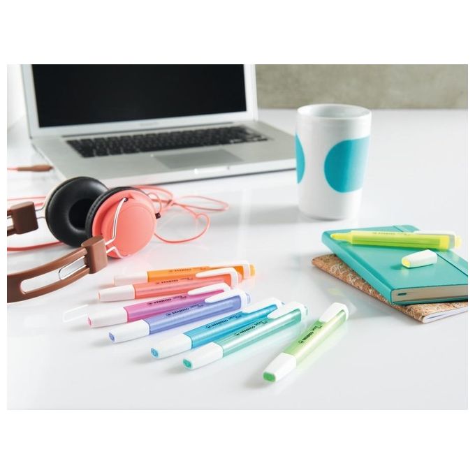 Evidenziatore - STABILO swing cool Desk-Set - 18 Colori Assortiti 8 Neon + 10 Pastel