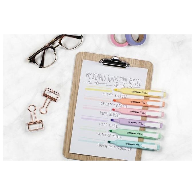 Evidenziatore - STABILO swing cool Desk-Set - 18 Colori Assortiti 8 Neon + 10 Pastel