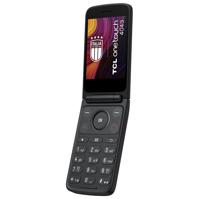 TCL 4043D OneTouch Telefono Cellulare a Conchiglia Dual SIM 4G Display 3.2'' Tasto SOS Bluetooth 5.0 colore Grigio