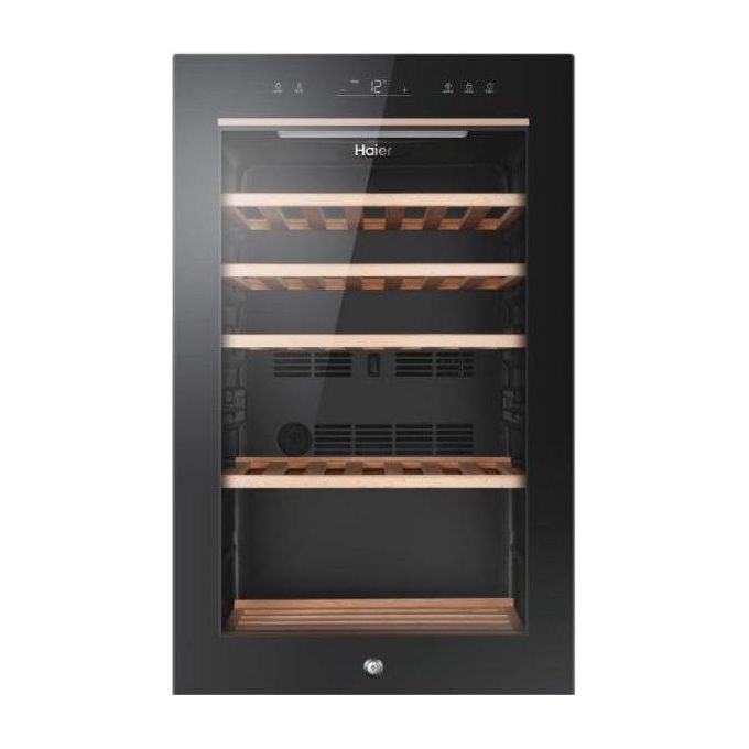 Haier HWS49GA Wine Bank 50 Series 5 Cantinetta Vino 49 Bottiglie Classe energetica F Ripiani 4+1 Sistema luci 3D 50 cm Nero