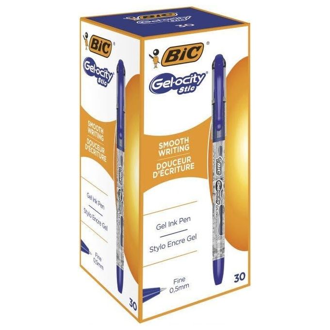 Bic Confezione 30 Gelocity Stic 0.5 Blu