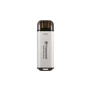 Transcend TS2TESD300S 2Tb Ssd Esterno Usb 10Gbps Type C Silver