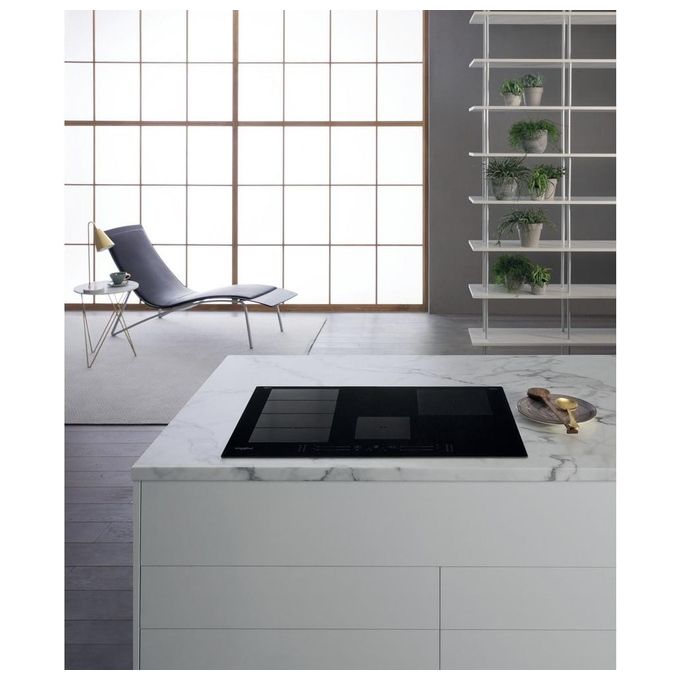 Whirlpool WFS0377NEIXL Piano Cottura a Induzione 4 Zone 77 cm Nero