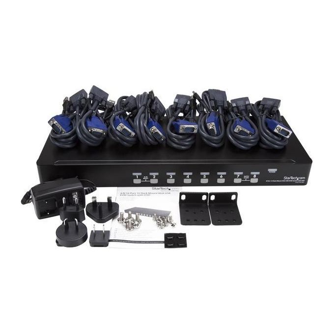 StarTech.com Kit Switch Kvm Usb Montabile A Rack 1u A 8 Porte