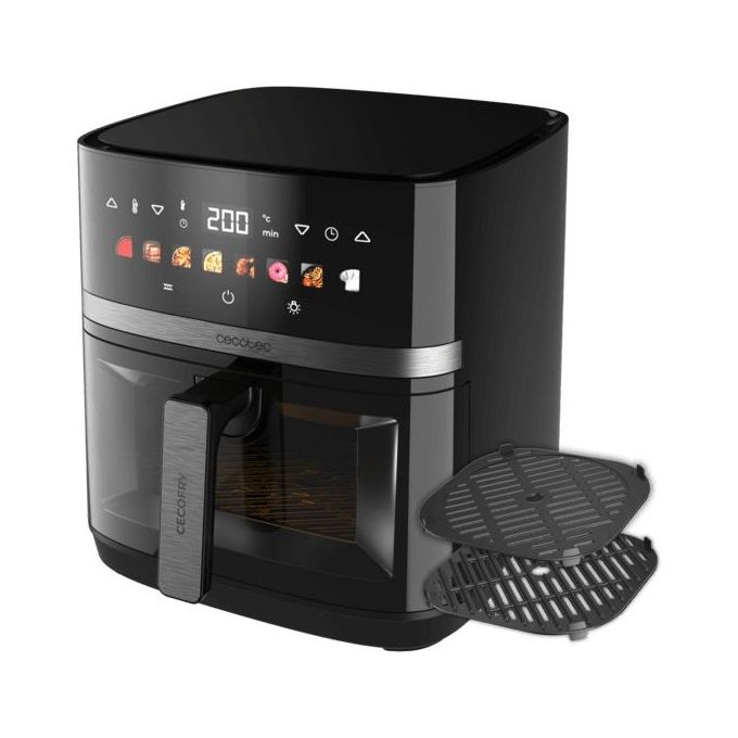 Cecotec Cecofryegrill Duoheat 8000 Friggitrice Ad Aria 8 Litri 2200W Nero