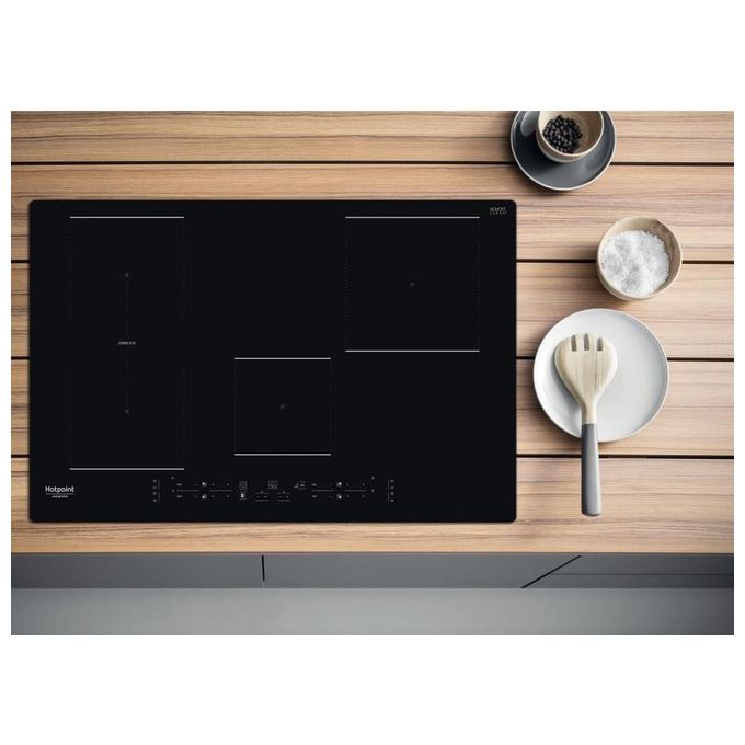 Hotpoint HB 0577B NE Piano cottura induzione 77 cm 4 zone funzione Combi Duo Active Cook controlli touch Nero