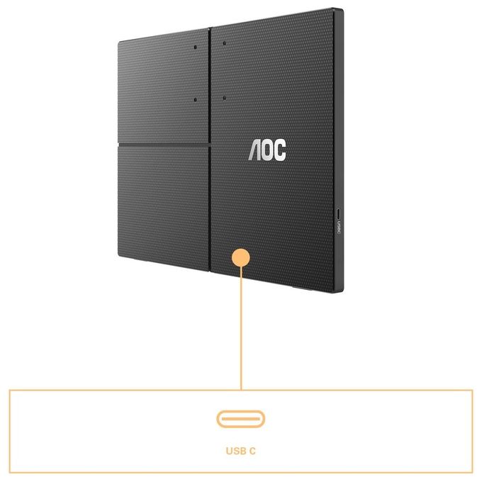 AOC T2 16T3EA Monitor PC 15.6'' 1920x1080 Pixel Full HD Nero