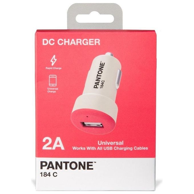 Pantone Caricabatterie da Auto 2A Carica Rapida Rosa