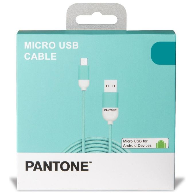 Pantone Cavo Micro Usb Ciano 1.5mt