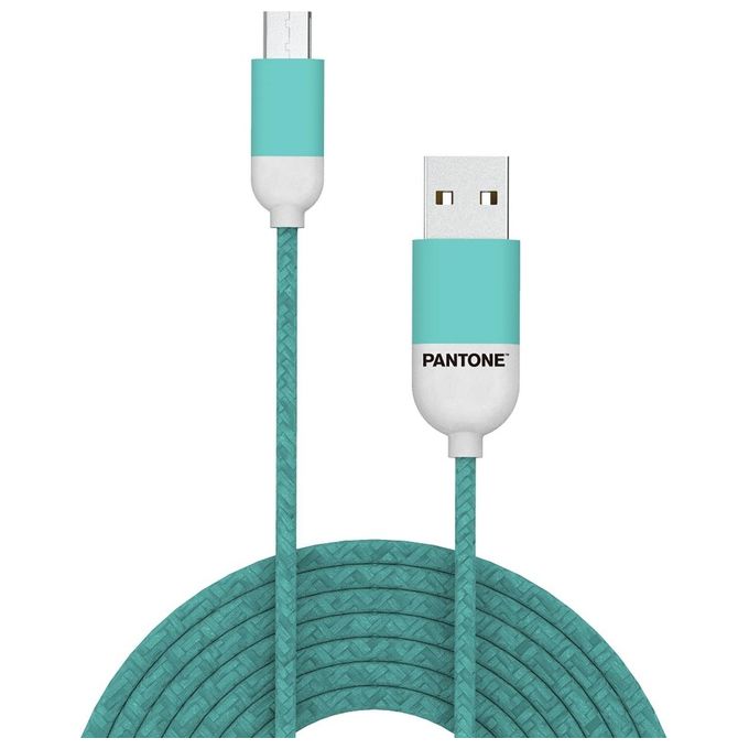 Pantone Cavo Micro Usb Ciano 1.5mt