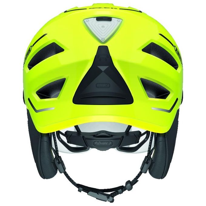 ABUS 0073570 Pedelec 2.0 ACE Casco da Bicicletta Costruzione a Calotta Rigida con Luce LED 180° Chiusura Magnetica Fidlock Ventilato 9 Fori Colore Giallo