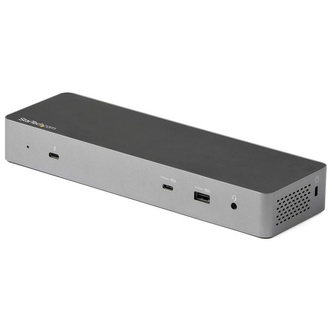 StarTech.com TB3CDK2DHUE Replicatore di Porte e Docking Station per Notebook Cablato Thunderbolt 3 Nero-Grigio