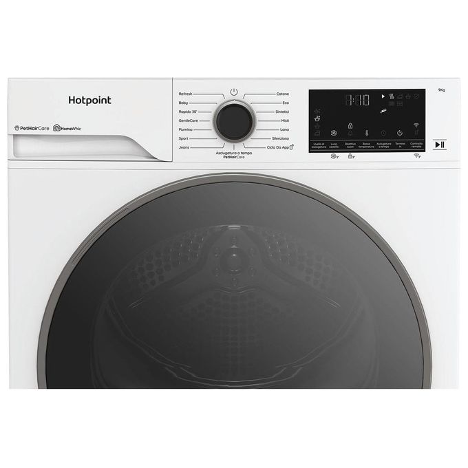 Hotpoint Asciugatrice a Pompa di Calore 9 Kg Délica Classe A HPT 96D BS IT