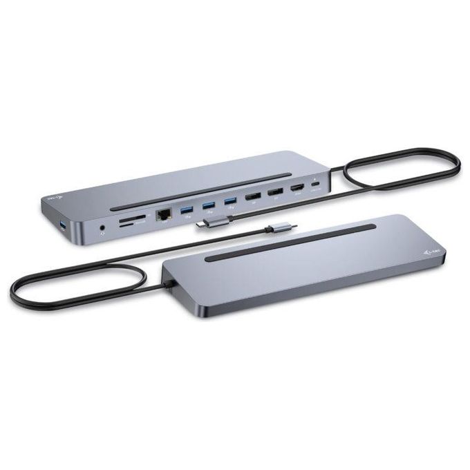 I-Tec Usb-c Metal Ergonomic 3x 4k Display Docking Station With Power Delivery 100W  Universal Charger 100W
