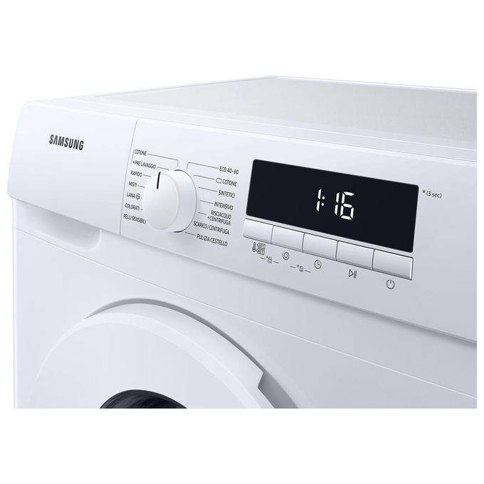 Samsung WW80T304MWW Serie 3000 Lavatrice Slim Carica Frontale Classe energetica D Capacita' di carico 8 Kg Centrifuga 1400 giri Motore Digital Inverter Profondita' 46,5 cm