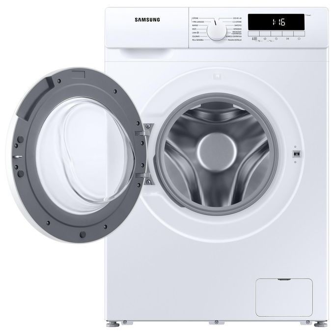Samsung WW80T304MWW Serie 3000 Lavatrice Slim Carica Frontale Classe energetica D Capacita' di carico 8 Kg Centrifuga 1400 giri Motore Digital Inverter Profondita' 46,5 cm