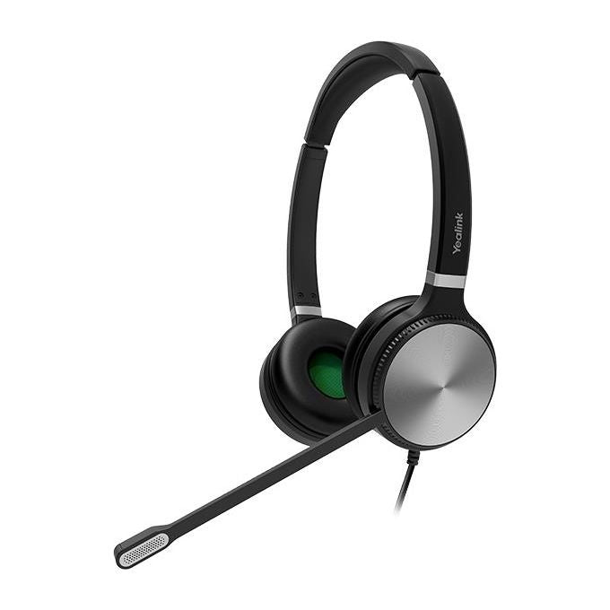 Yealink YHS36 Auricolare Cablato a Padiglione Ufficio Nero-Argento