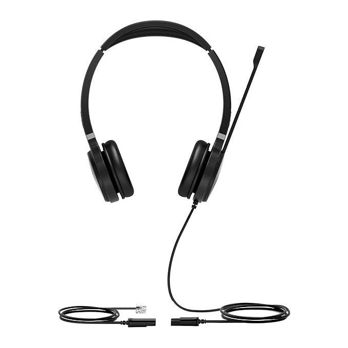 Yealink YHS36 Auricolare Cablato a Padiglione Ufficio Nero-Argento