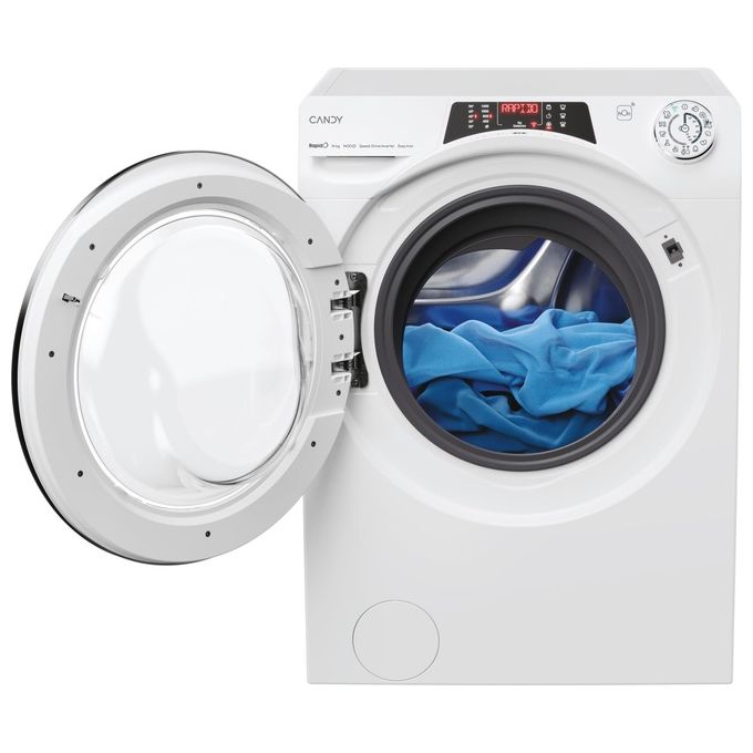 Candy Rapido' RO14146DWMCT-1-S – Lavatrice Libera Installazione 14 kg, Classe A, Centrifuga 1400 giri, Profondita' 67 cm, Motore Inverter + Funzione Vapore + Wi-Fi