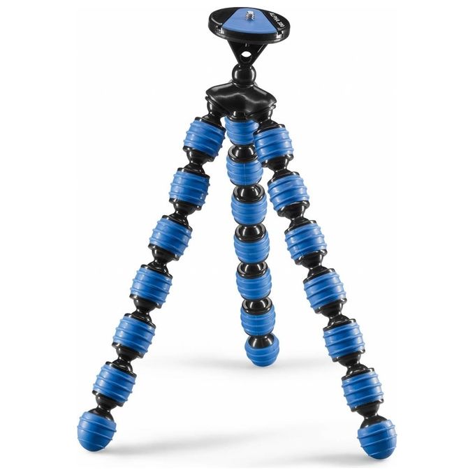 Cullmann Alpha 380 Mobile Flessibile Mini Treppiede con Supporto per Smartphone Blu