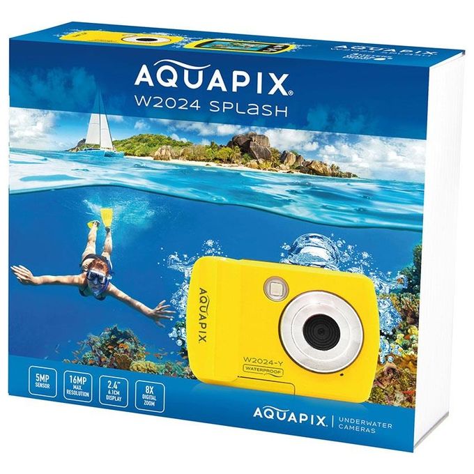 Easypix Fotocamera Subacquea W2024-I Splash Yellow 14MP Doppio Schermo Giallo