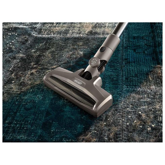 DeLonghi XLM418.GCG Colombina Evo Scopa elettrica Senza Filo e Senza Sacco Ricaricabile 0.5 Litri 400W Nero-Oro