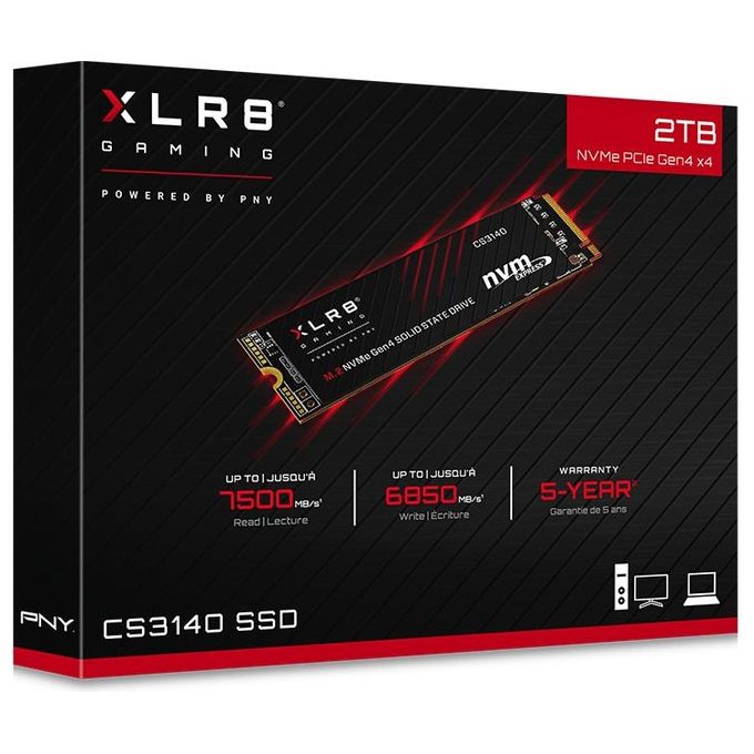 PNY XLR8 CS3140C Solid State Drive Interno M.2 Gen4 2Tb