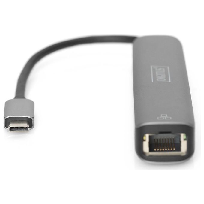 Digitus DA70892 Docking Station Usb-C 5 Porte con Hdmi Rj45 e 3 Porte Usb 3.0