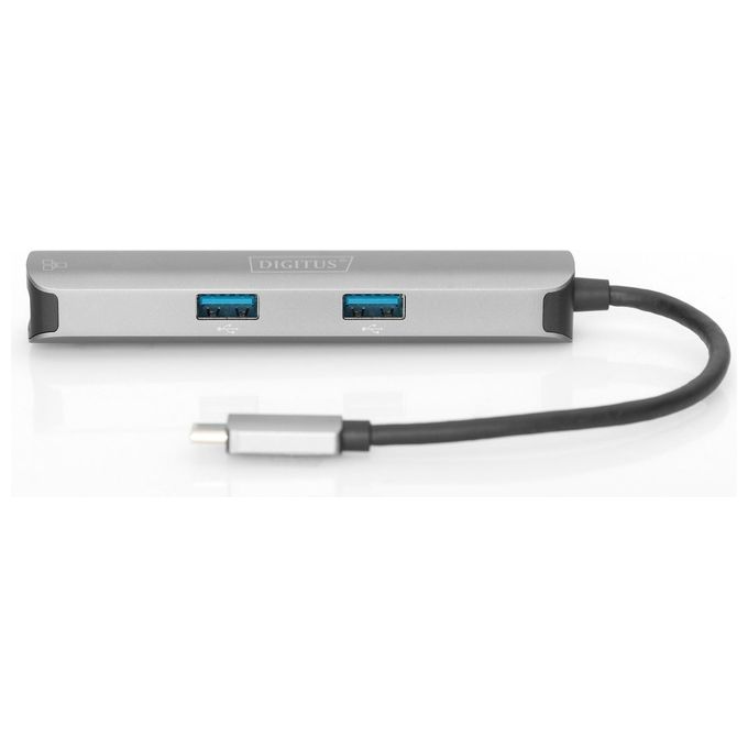 Digitus DA70892 Docking Station Usb-C 5 Porte con Hdmi Rj45 e 3 Porte Usb 3.0