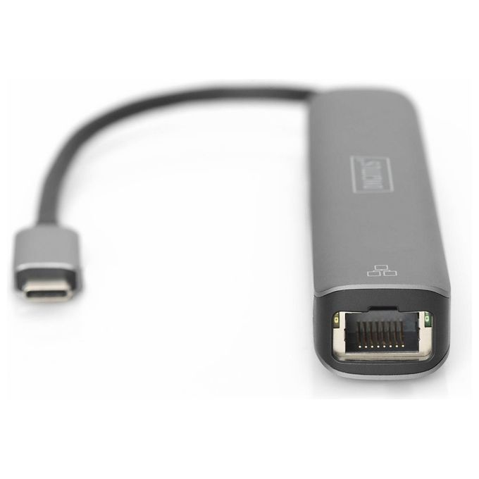 Digitus DA70892 Docking Station Usb-C 5 Porte con Hdmi Rj45 e 3 Porte Usb 3.0