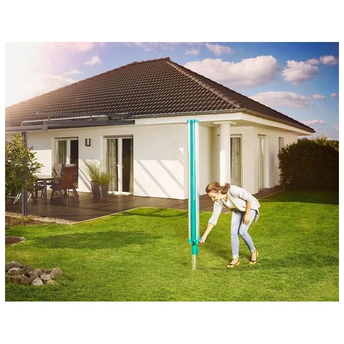 Leifheit linomatic 500 deluxe cover stendibiancheria in alluminio leggero e resistente per uso domestico con ampia capacita' di asciugatura