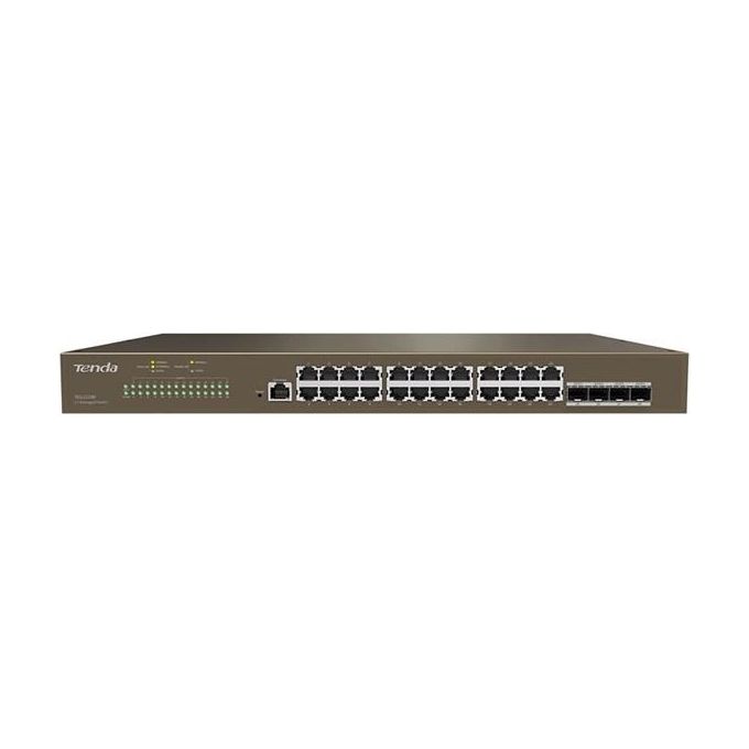 Tenda TEG5328F Switch di Rete Gestito L3 Gigabit Ethernet 10-100-1000 1U Nero