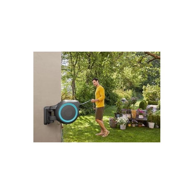 Gardena Avvolgitubo a Parete RollUp XL Turchese 35mt