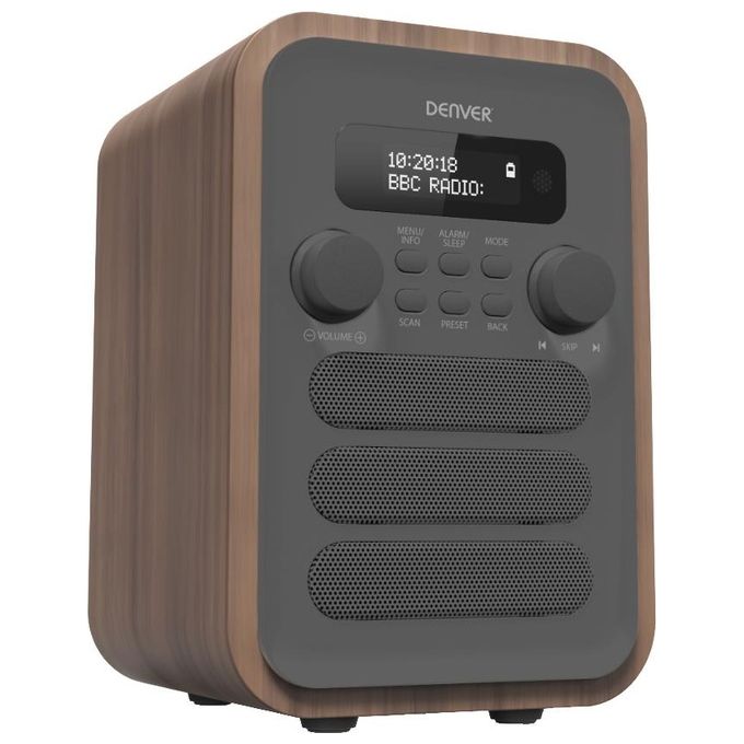 Denver DAB-48 Radio con Sintonizzatore FM e Bluetooth Grigio