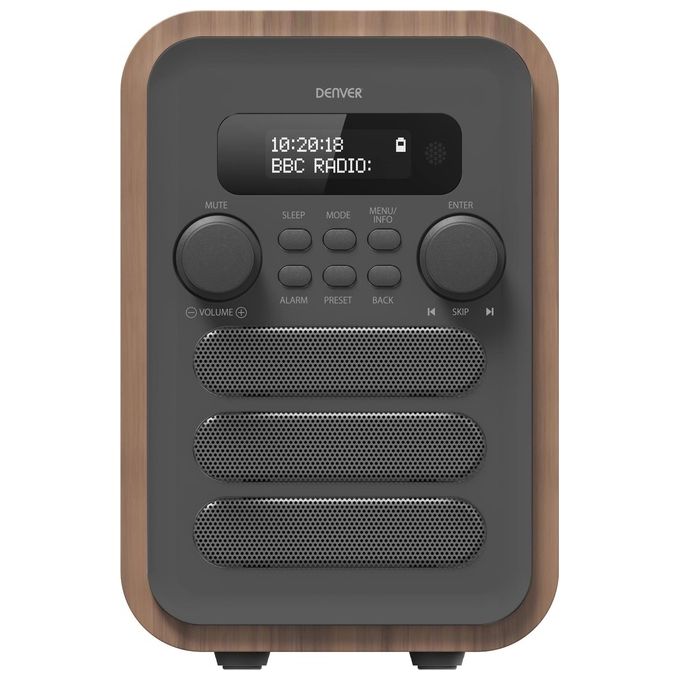 Denver DAB-48 Radio con Sintonizzatore FM e Bluetooth Grigio