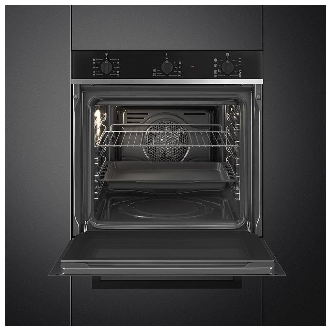 Smeg SF64M3TB Forno da Incasso Multifunzione Elettrico Termoventilato 70 litri Nero Sistema di pulizia Vapor Clean Classe A